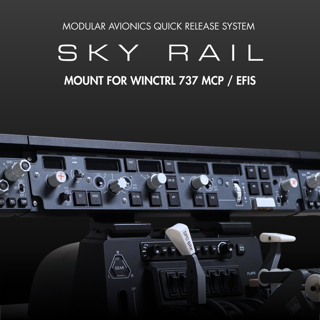 SKY RAIL Modular Mount for WinCtrl / Winwing 737 MCP, Honeycomb