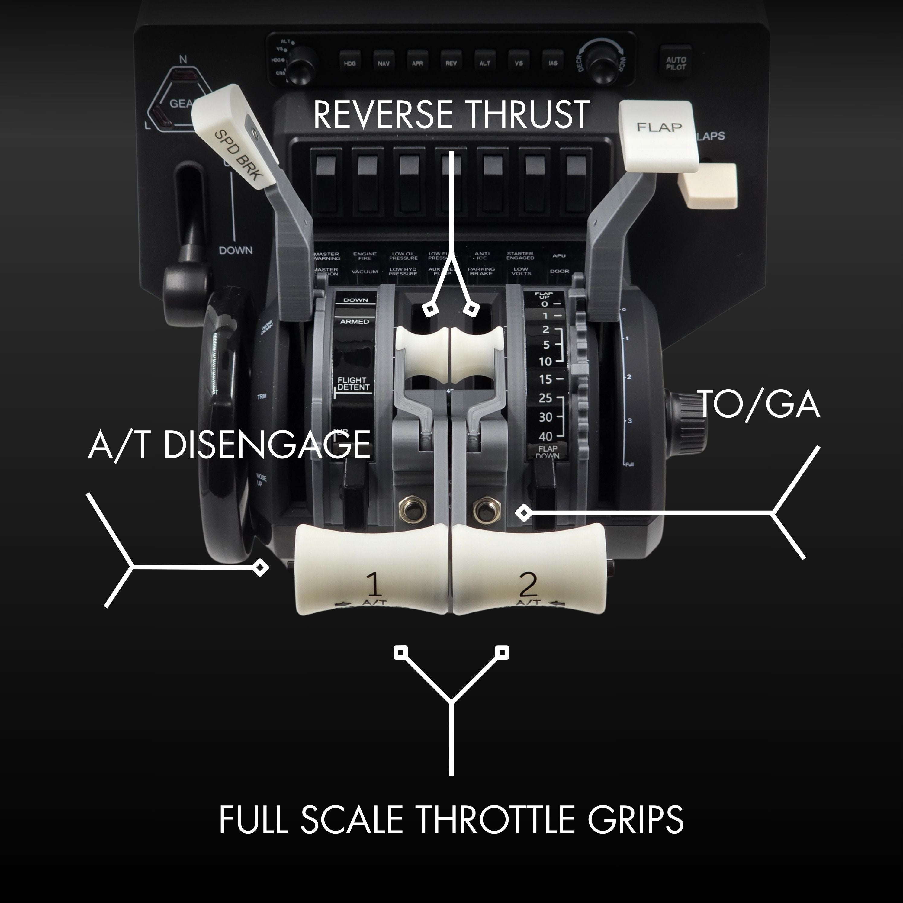 737 PRO Thrust Lever Set for Honeycomb Bravo Throttle, Flight