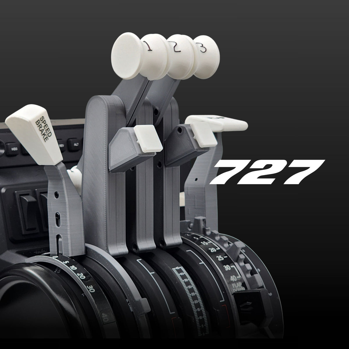 727 PRO Full Electronic Thrust Lever Set, For Honeycomb Bravo Throttle