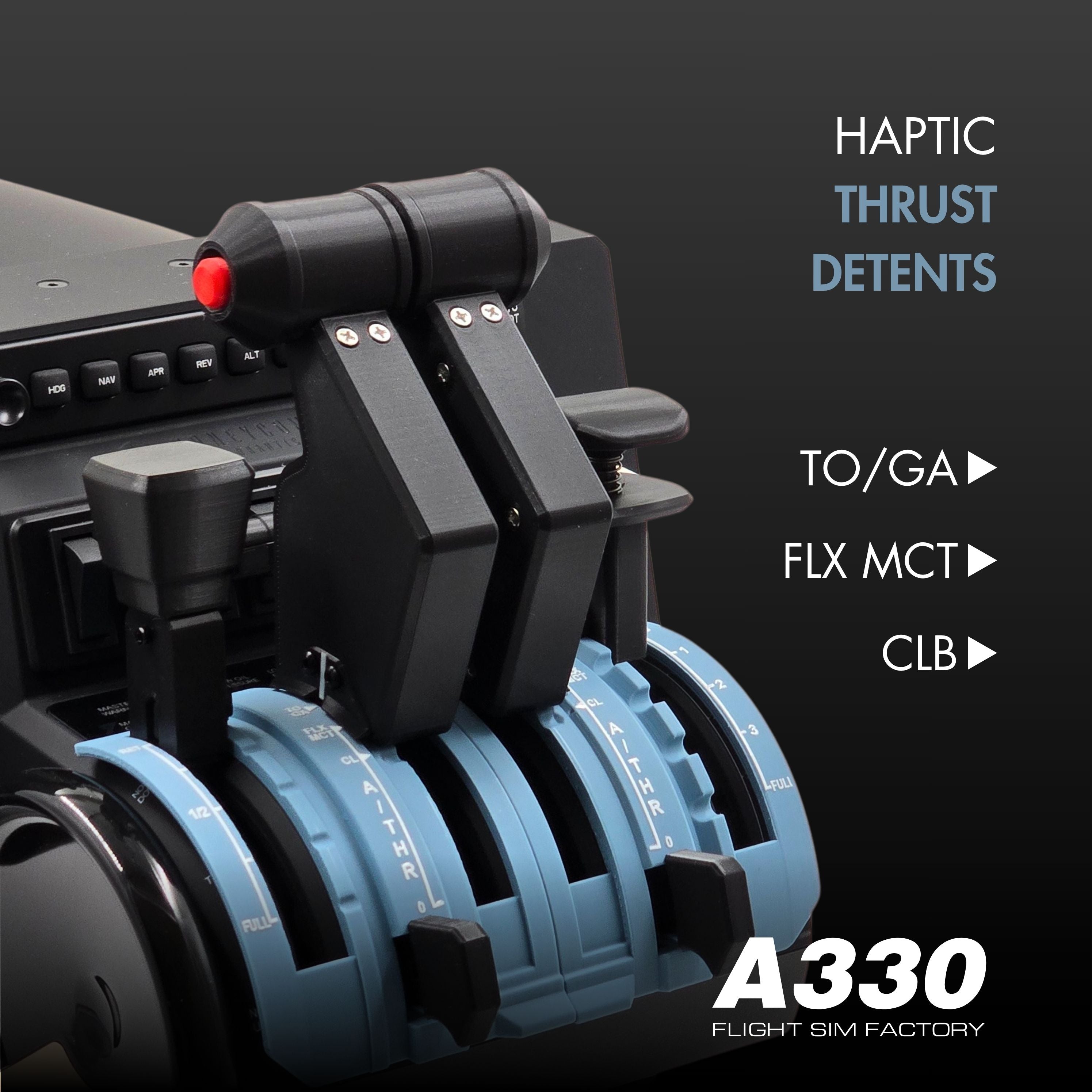 A330 PRO Throttle Detent Set for Honeycomb Bravo, Flight Simulator