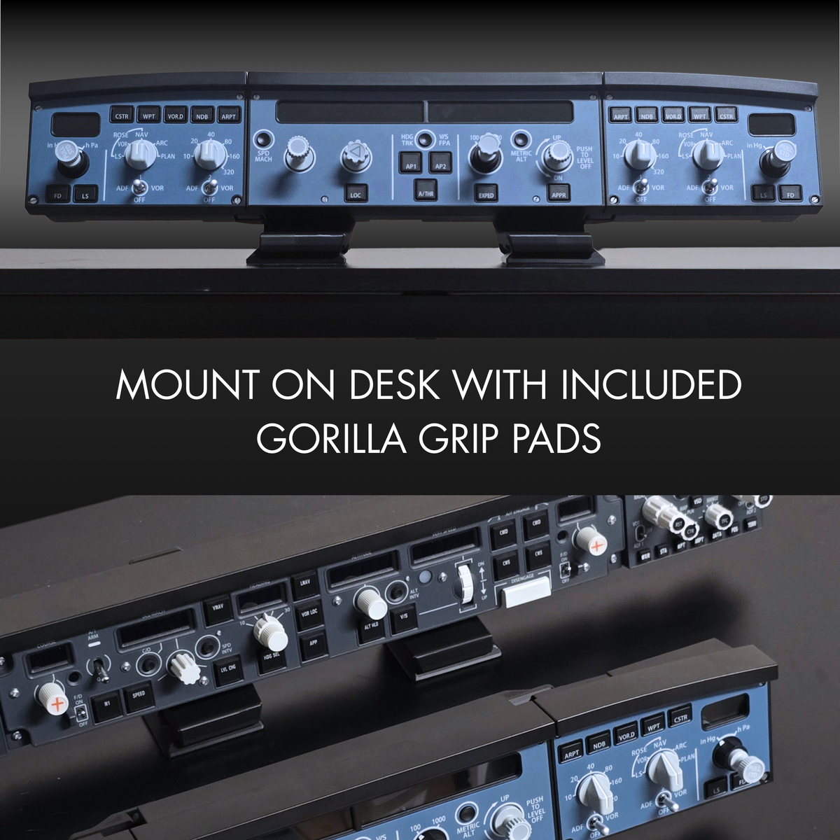 SKY RAIL Modular Mount for WinCtrl / Winwing 737 MCP, Honeycomb SKY RAIL Modular Mount for WinCtrl / Winwing 737 MCP, Honeycomb
