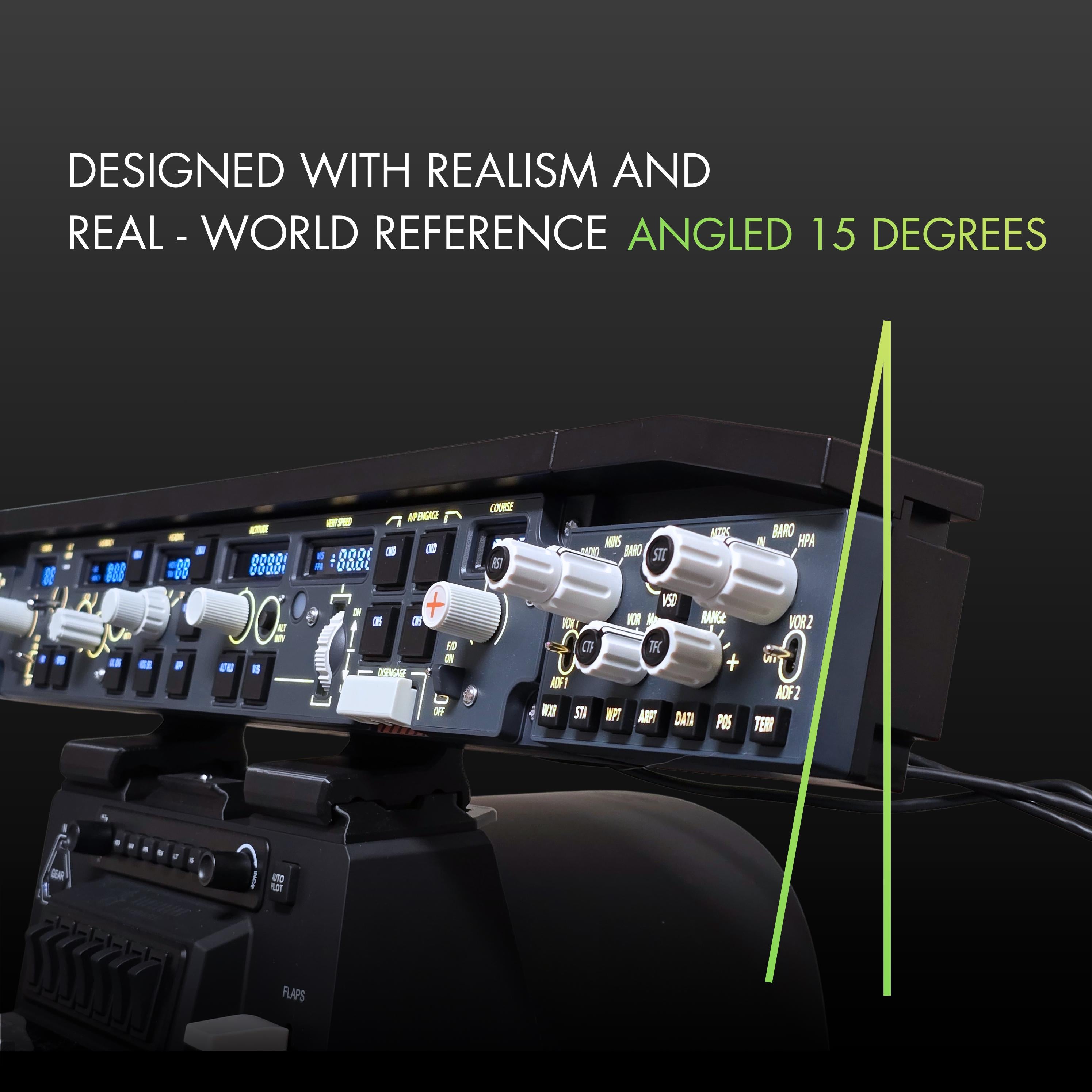 SKY RAIL Modular Mount for WinCtrl / Winwing 737 MCP, Honeycomb